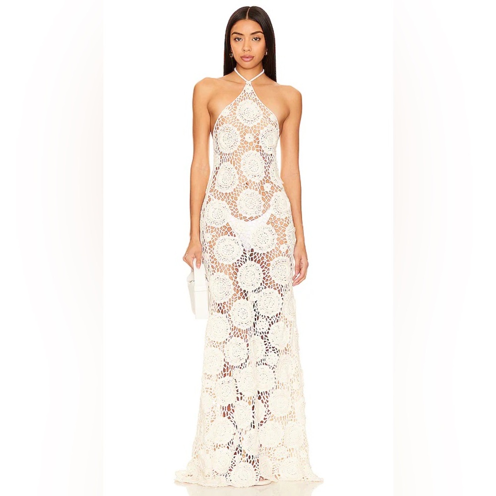 Tularosa Thalassa Cream Crochet Dress